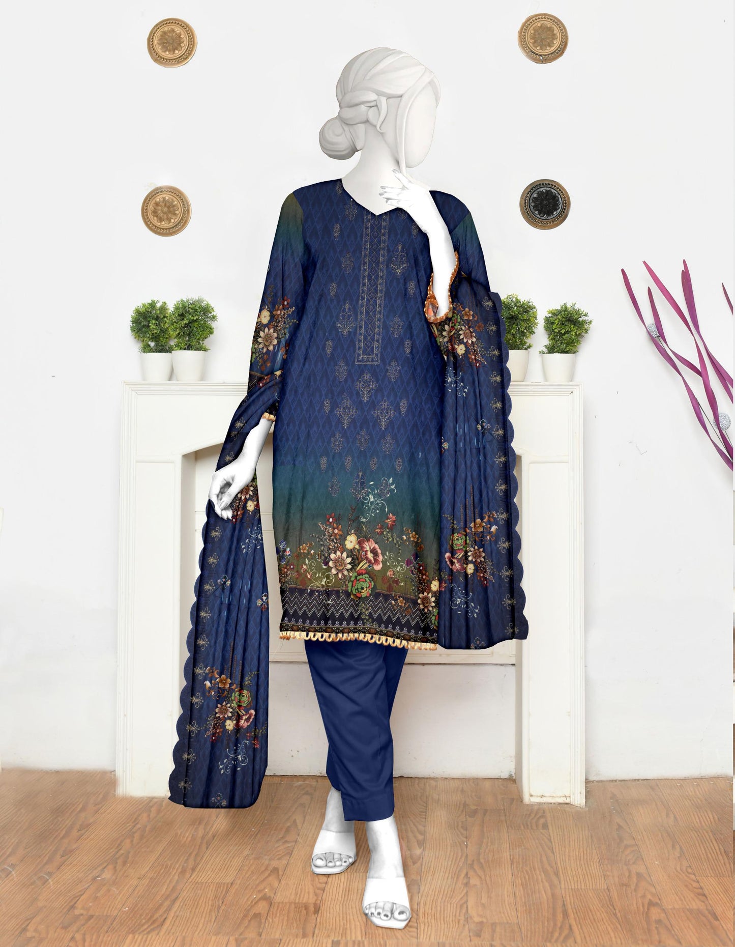 3-Piece Premium Digital Viscose Suit