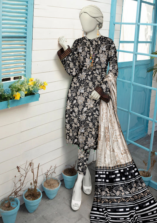 Unstitched Bana Doriya lawn 3 Piece all over