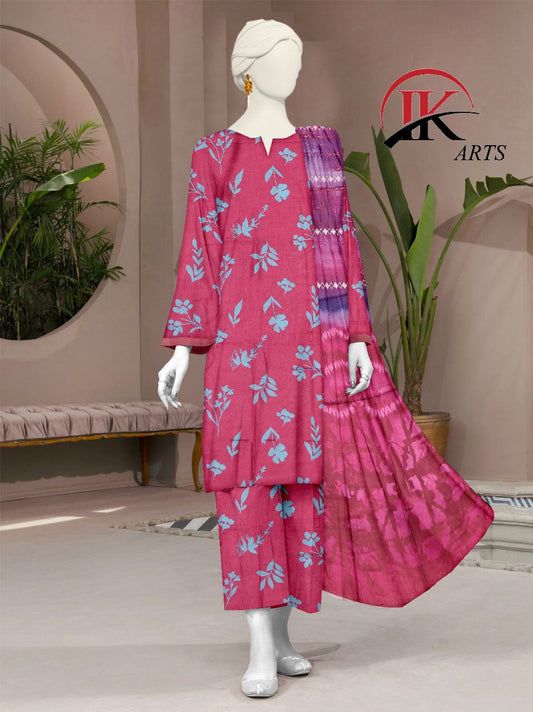 I.K Arts – Premium Lawn Unstitched 3-Piece Suit - Cabaret #CA426A