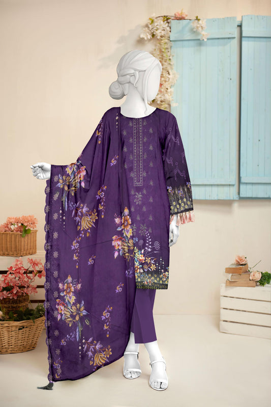 3-Piece Premium Digital Viscose Suit